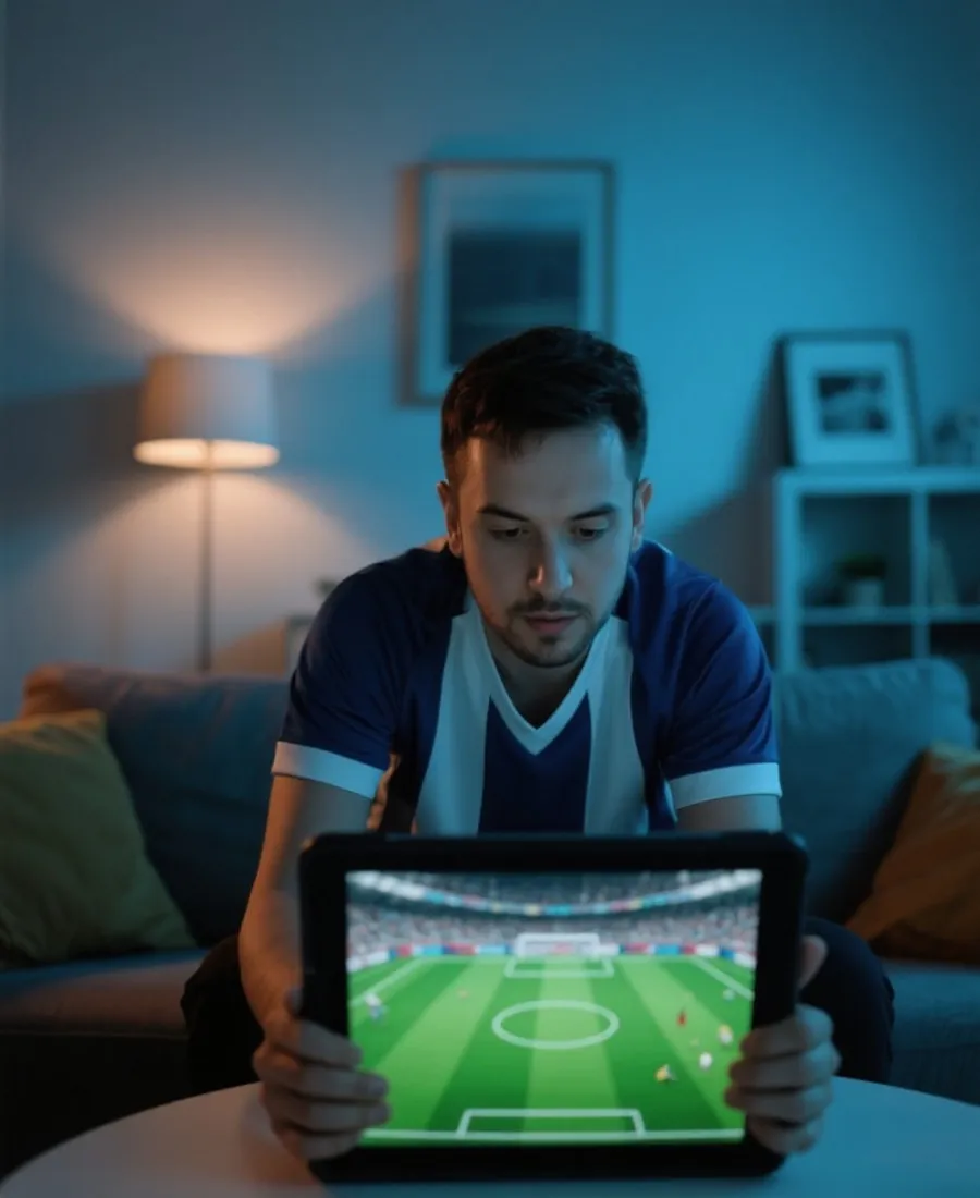 使用數位裝置觀看賽事示意圖