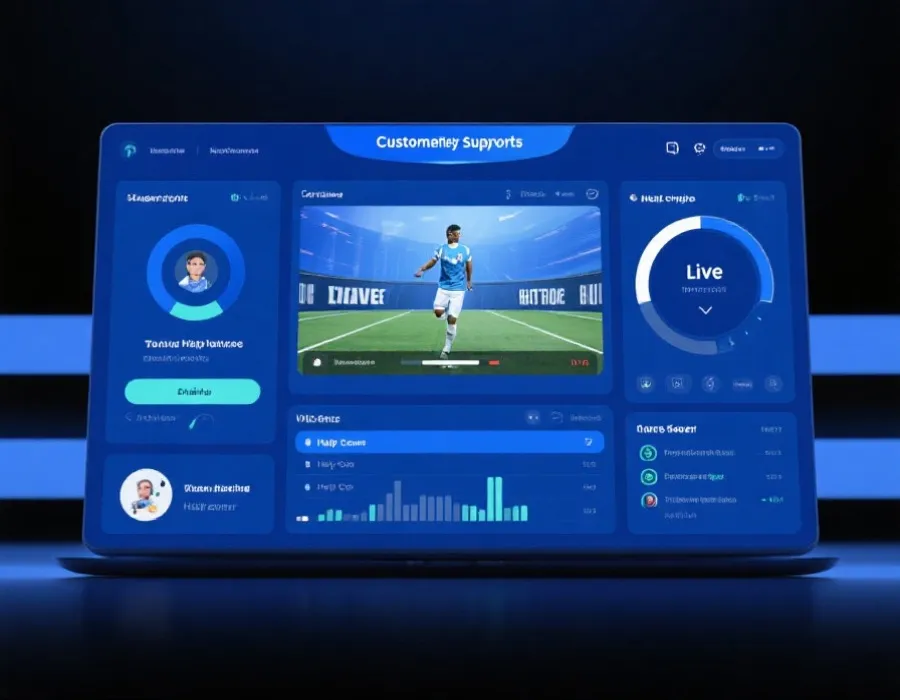 客服支援與觀賽協助介面示意圖